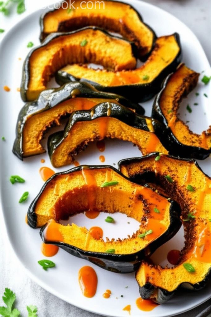 Roasted Acorn Squash with Sriracha Butter