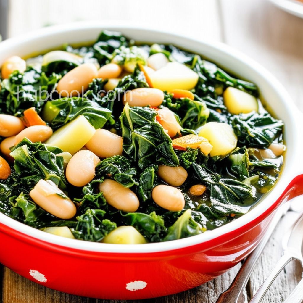 Savory Kale, Cannellini Bean, and Potato Soup