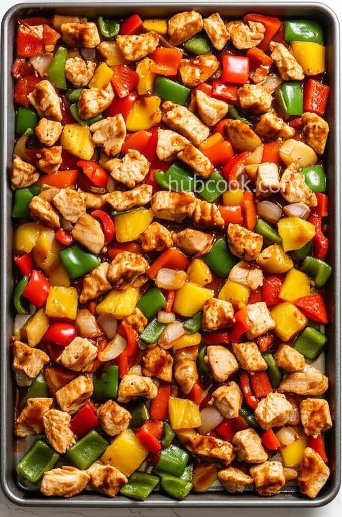 Sheet Pan Sweet and Sour Chicken