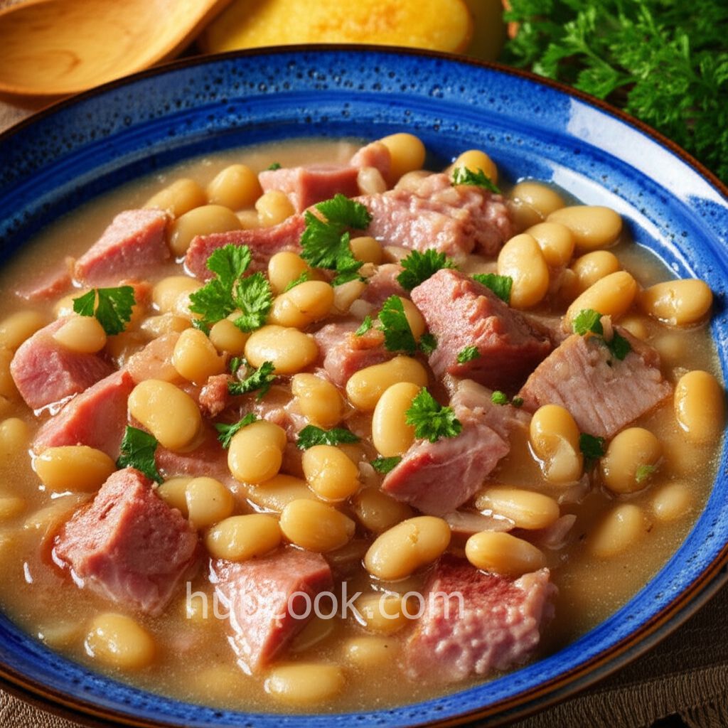 Slow Cooker Ham and Beans