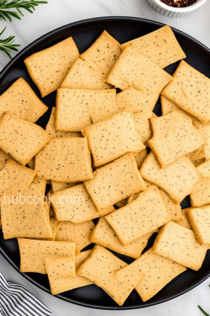 Sourdough Rosemary Crackers
