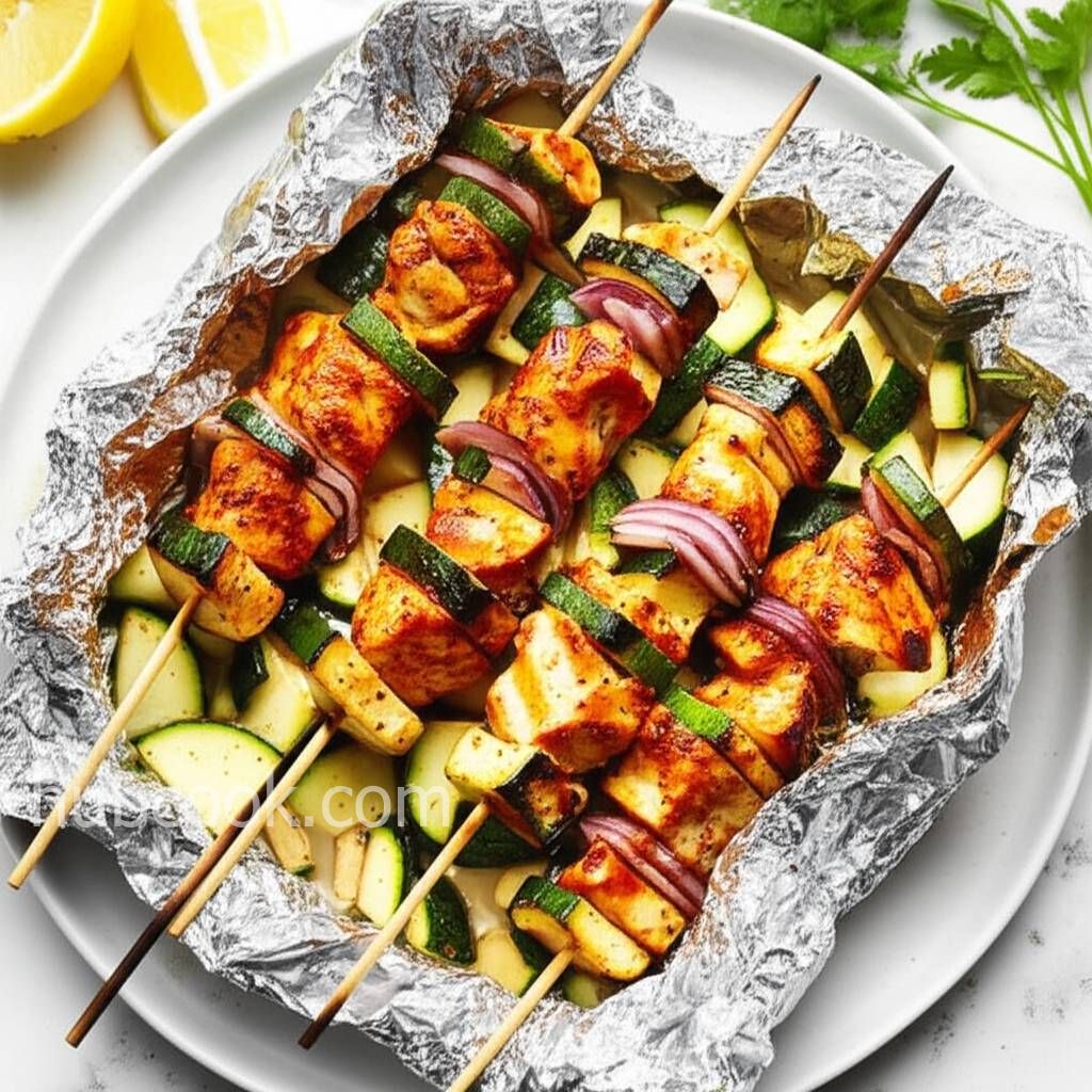 Spicy Harissa Chicken Kebabs