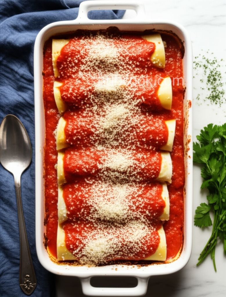 Three Meat Cannelloni Bake