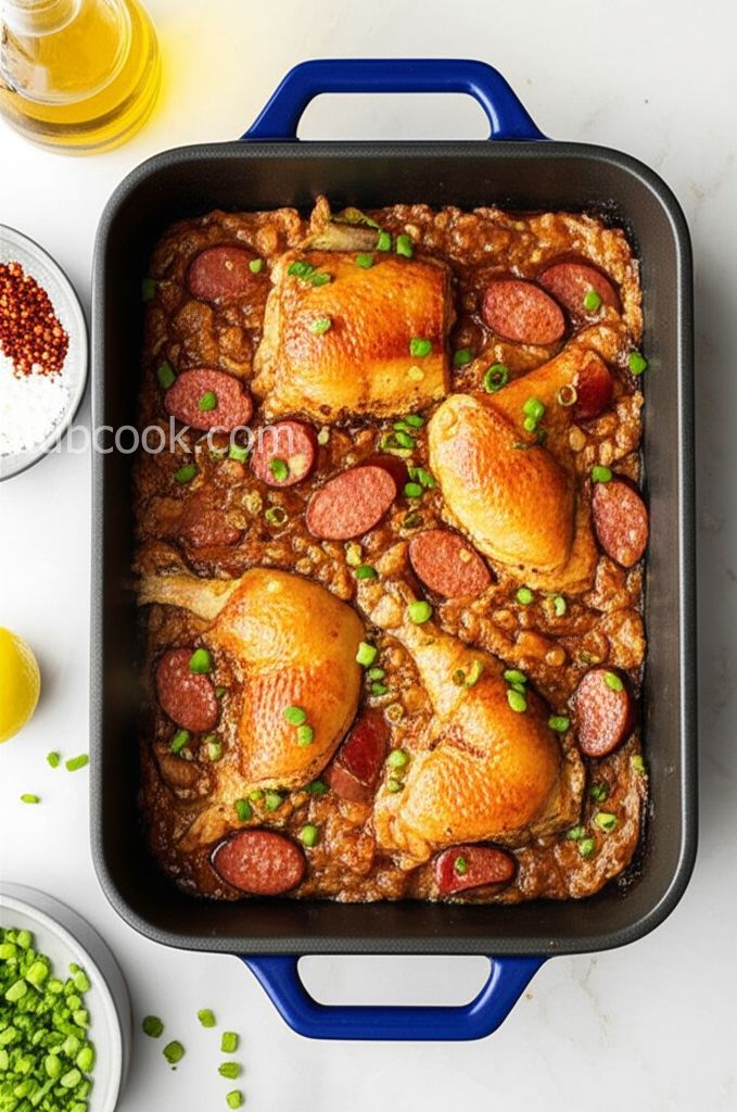 Baked Chicken and Sausage Gumbo