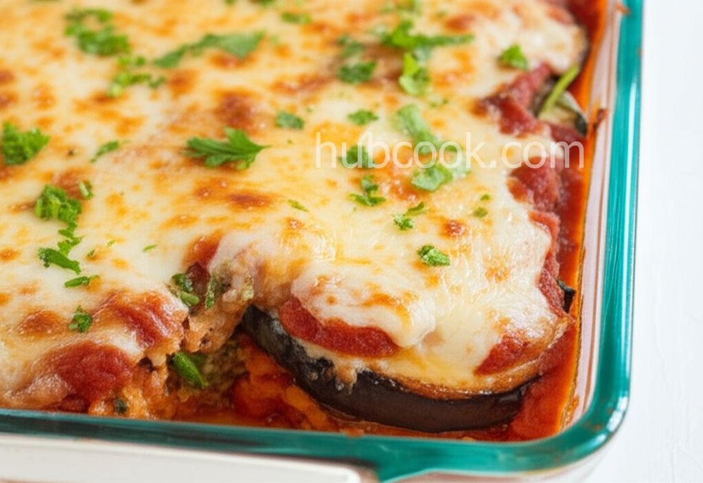 Cheesy Eggplant Parmesan Casserole
