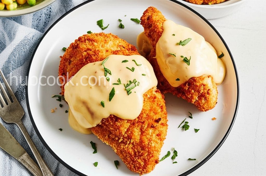 Chicken Cordon Bleu with Dijon Cream Sauce
