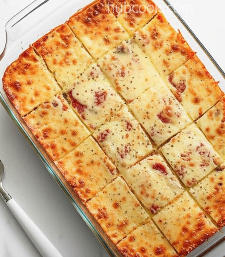 Leftover Pizza Breakfast Casserole