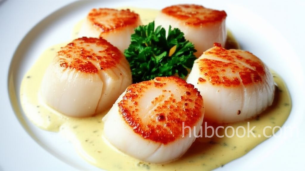 Scallops with White Wine Sauce