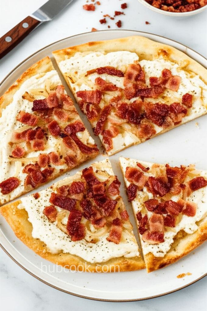Tarte Flambé (Alsatian Bacon and Onion Tart)