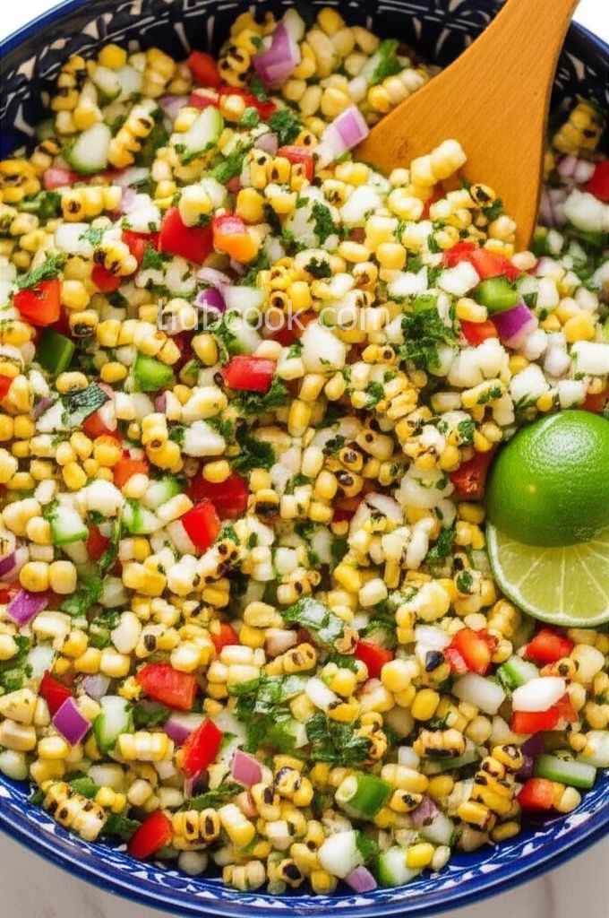 Blackened Corn and Jicama Pico de Gallo