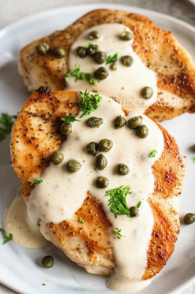 Chicken Breasts in Caper Cream Sauce