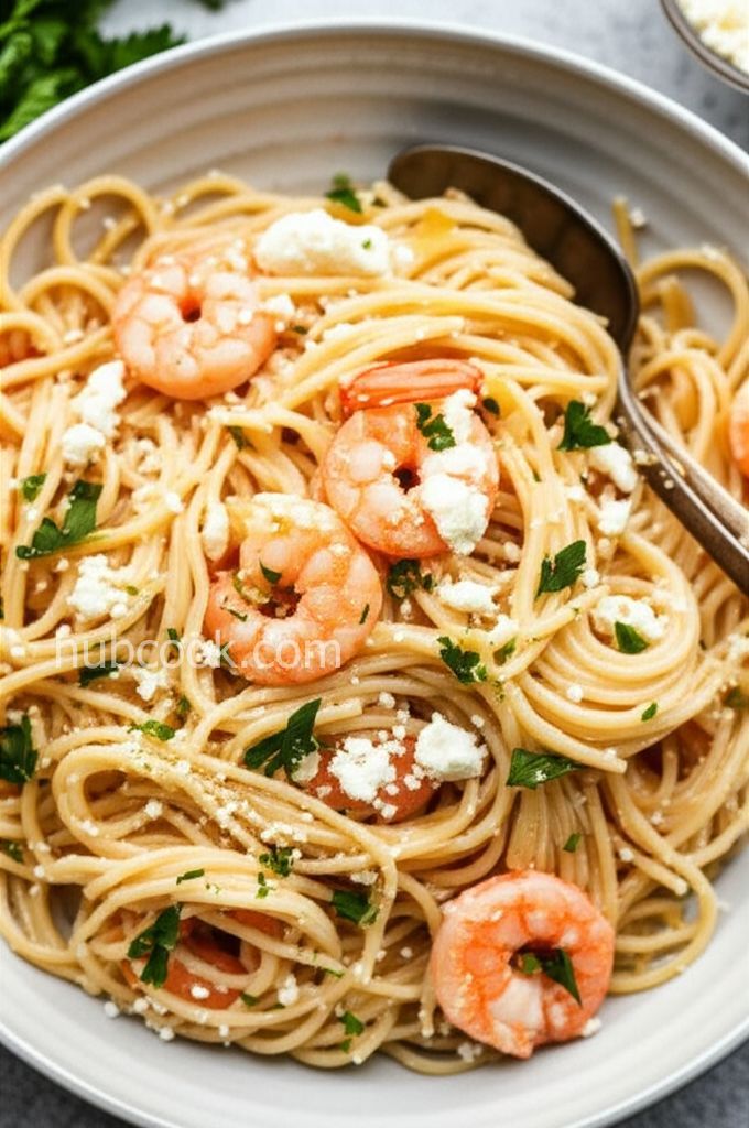 Feta Shrimp Pasta