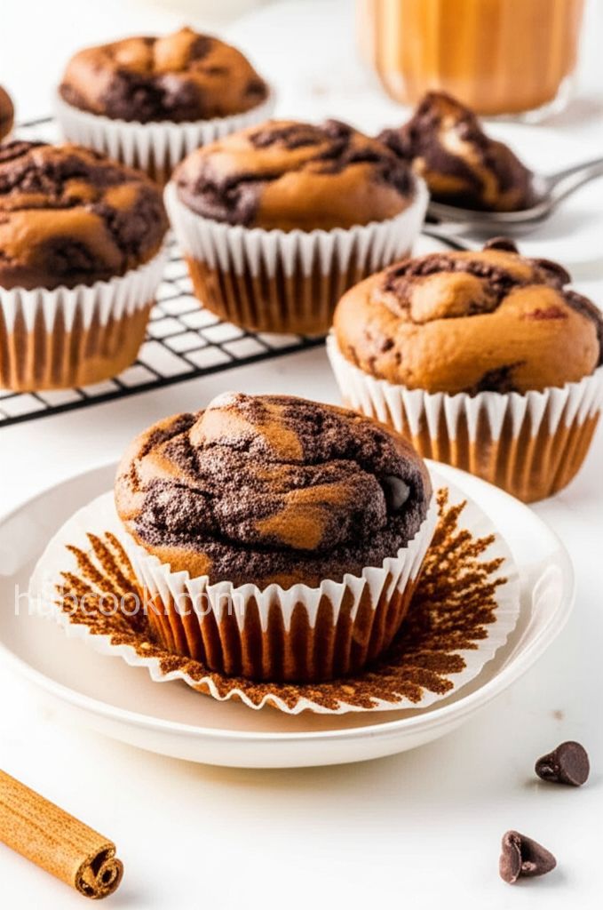 Marbled Chocolate-Pumpkin Muffins
