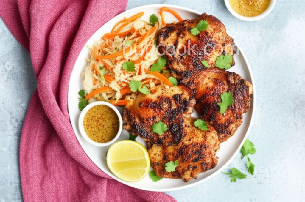 Mustard and Apple Cider Grilled Chicken Thighs