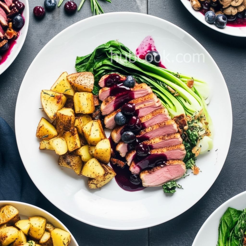 Pan-Seared Duck Breast with Blueberry Sauce