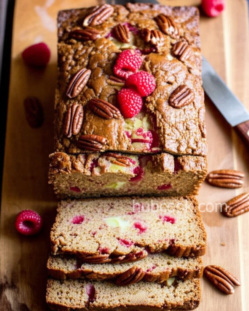 Raspberry/Pear/Pecan Bread