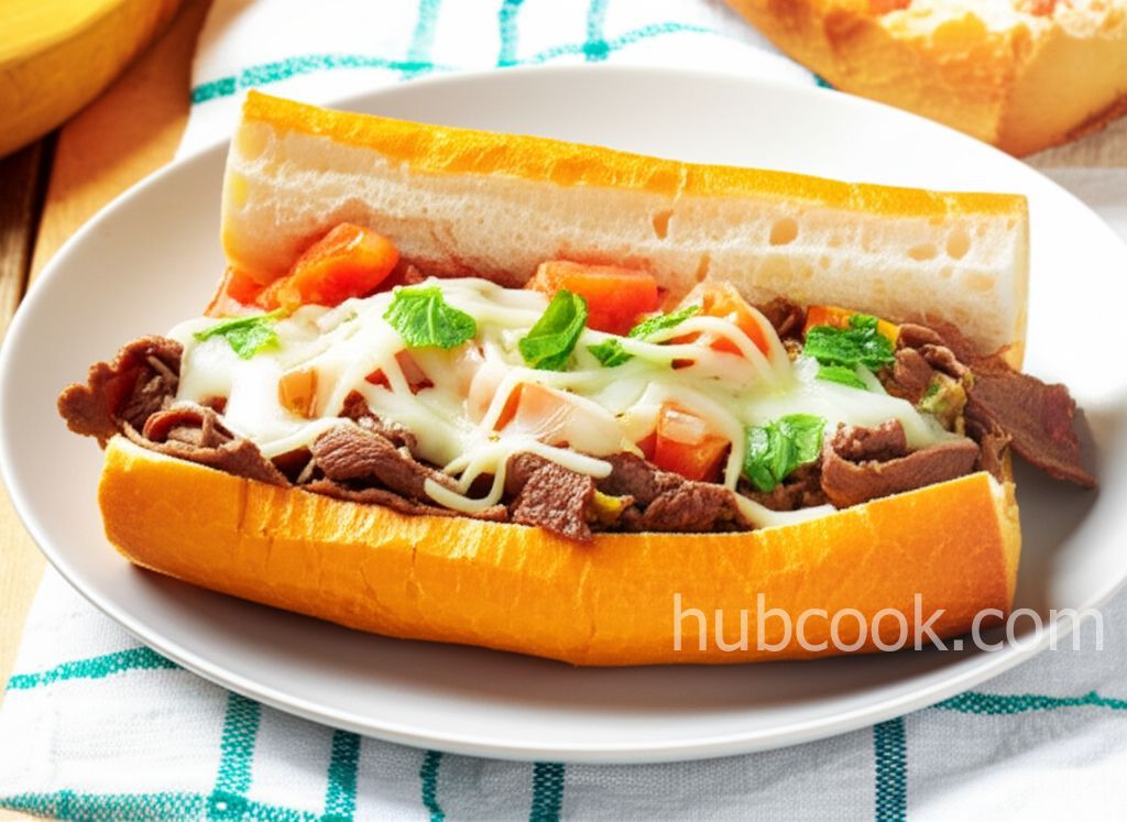 Saucy Cheese Steak Hoagies