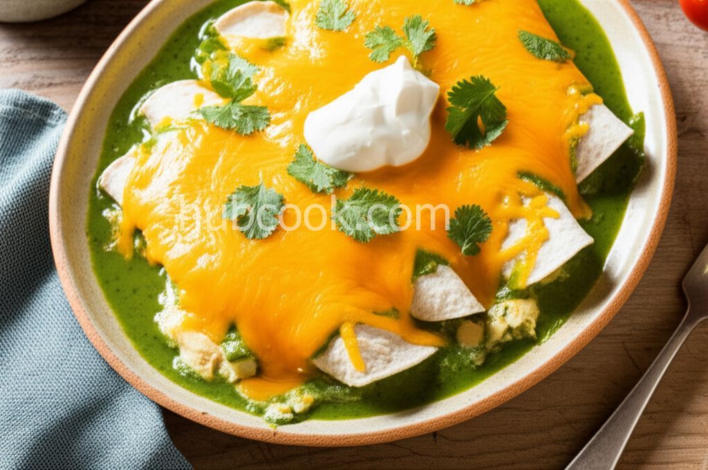 Creamy Chicken Enchiladas Verde