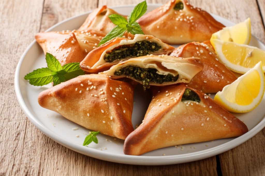 Jiddo's Fatayer Sabanegh (Spinach Triangles)