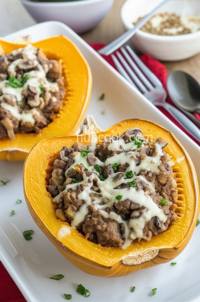 Sausage-Stuffed Acorn Squash