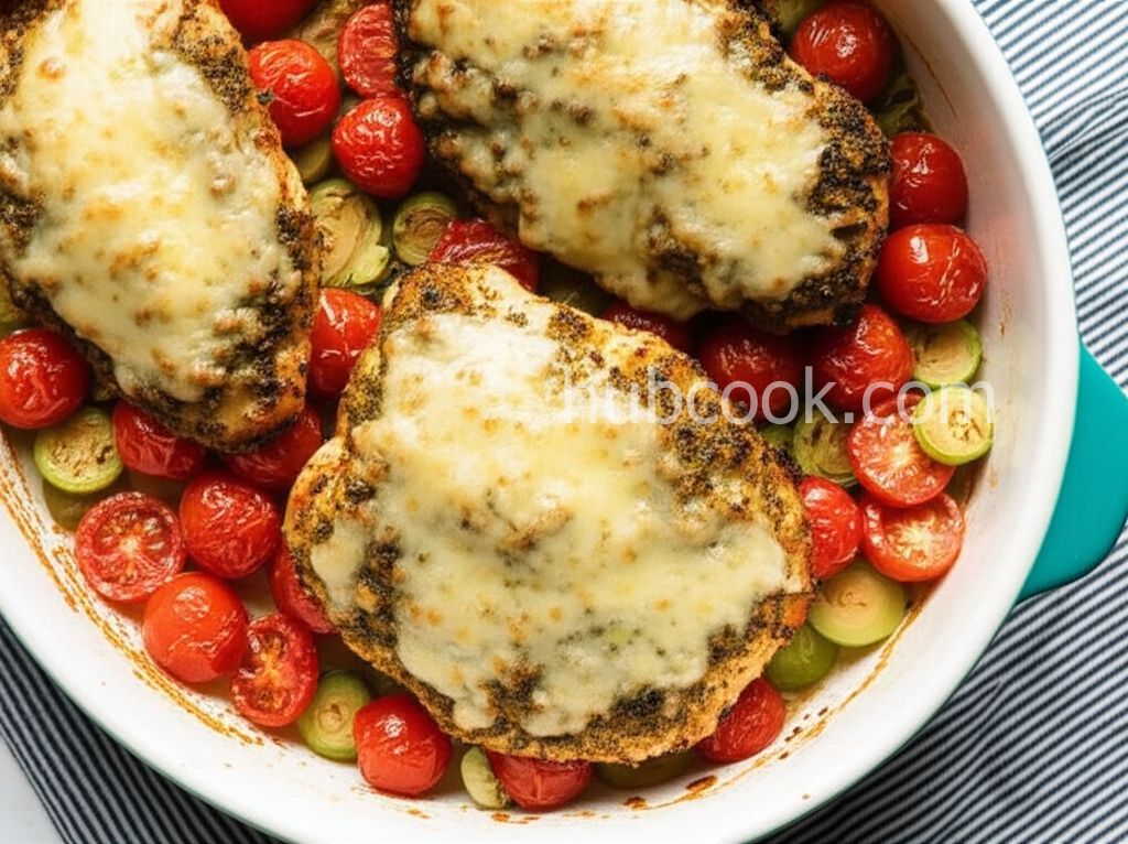 Cheesy Tomato Baked Chicken Breasts