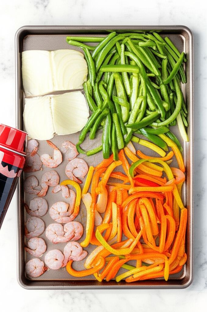 Easy Sheet Pan Shrimp Fajitas