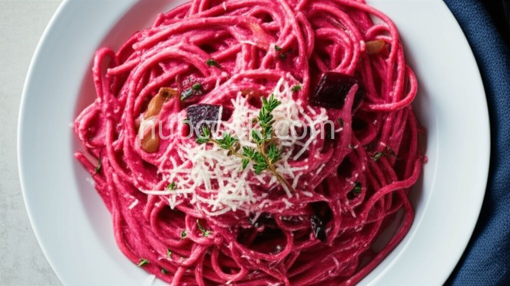 Fettuccine with Creamy Roasted Beet Sauce