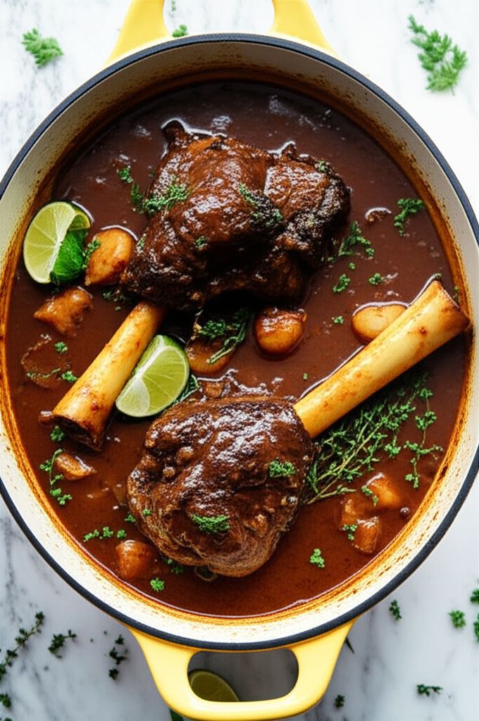 Flavorful Persian Braised Lamb Shanks