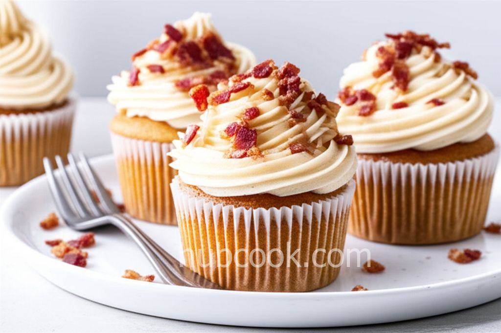 Pancake Cupcakes with Maple Bacon Buttercream Frosting