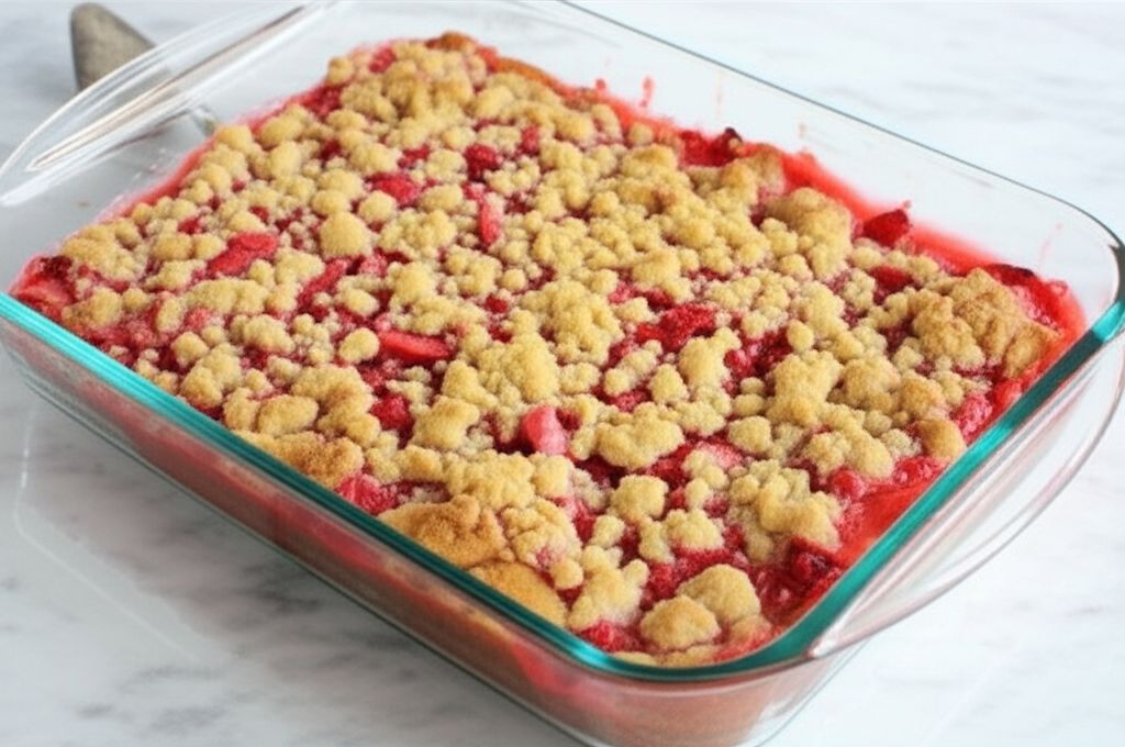 Strawberry Rhubarb Coffee Cake