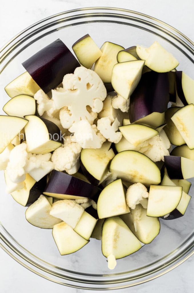 Cauliflower Eggplant Curry-Cumin Roast