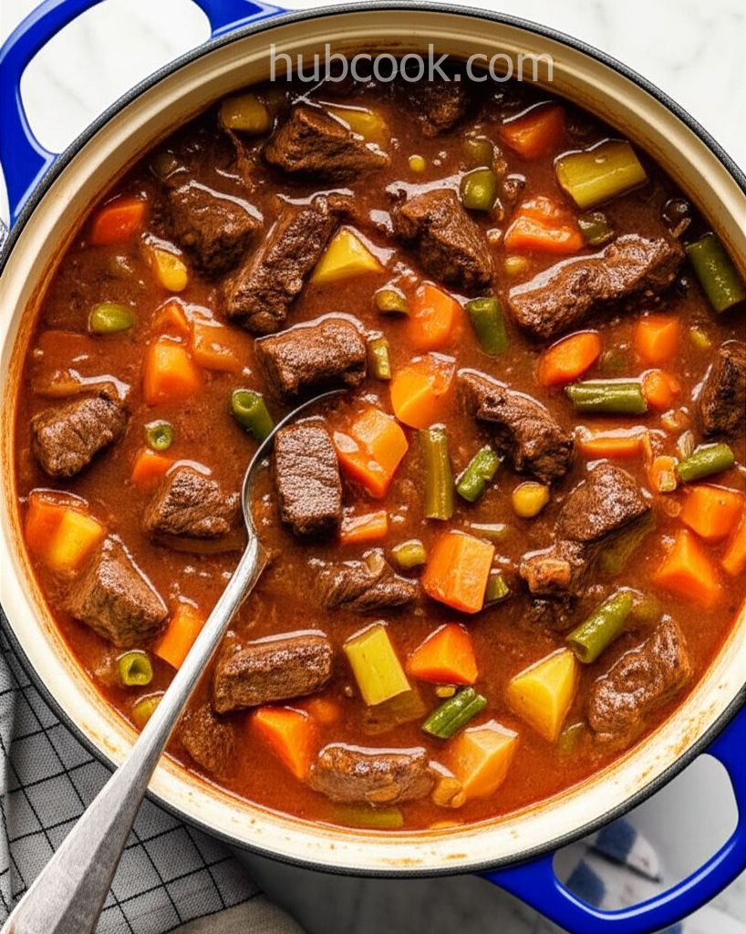 Dutch Oven Vegetable Beef Soup