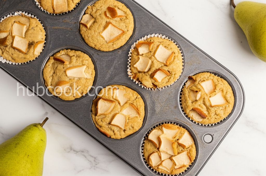 Fresh Pear-Almond Muffins