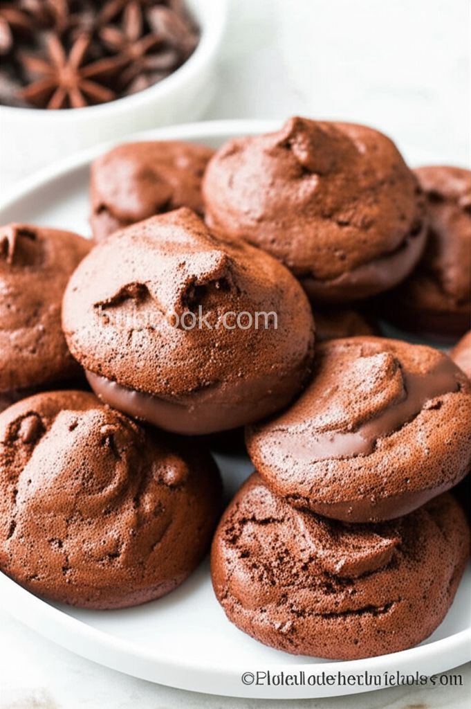 Schokoladenmakronen (Gluten-Free Christmas Chocolate Meringues)