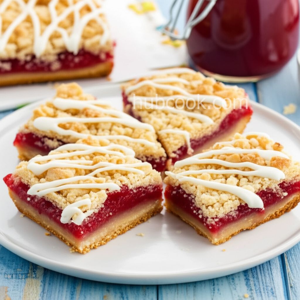 Strawberry Jam Marzipan Bars