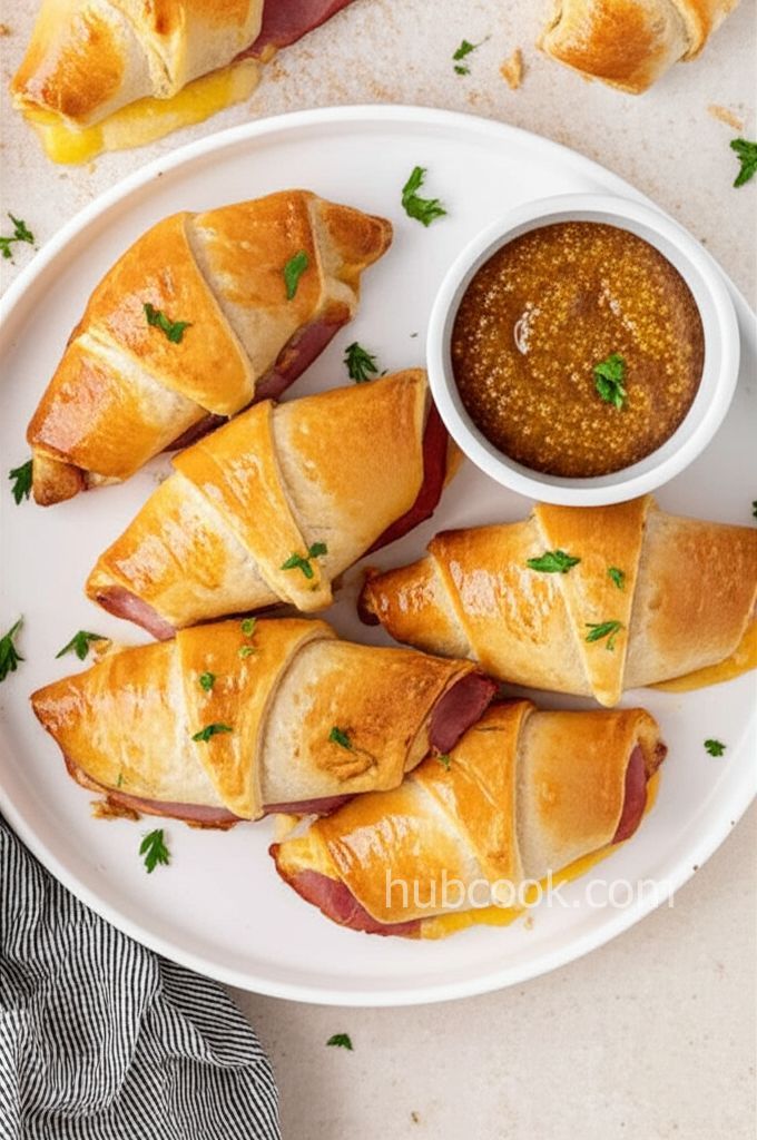 Air Fryer Ham and Cheese Crescent Rolls