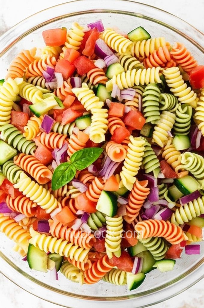 Easy Rainbow Pasta Salad