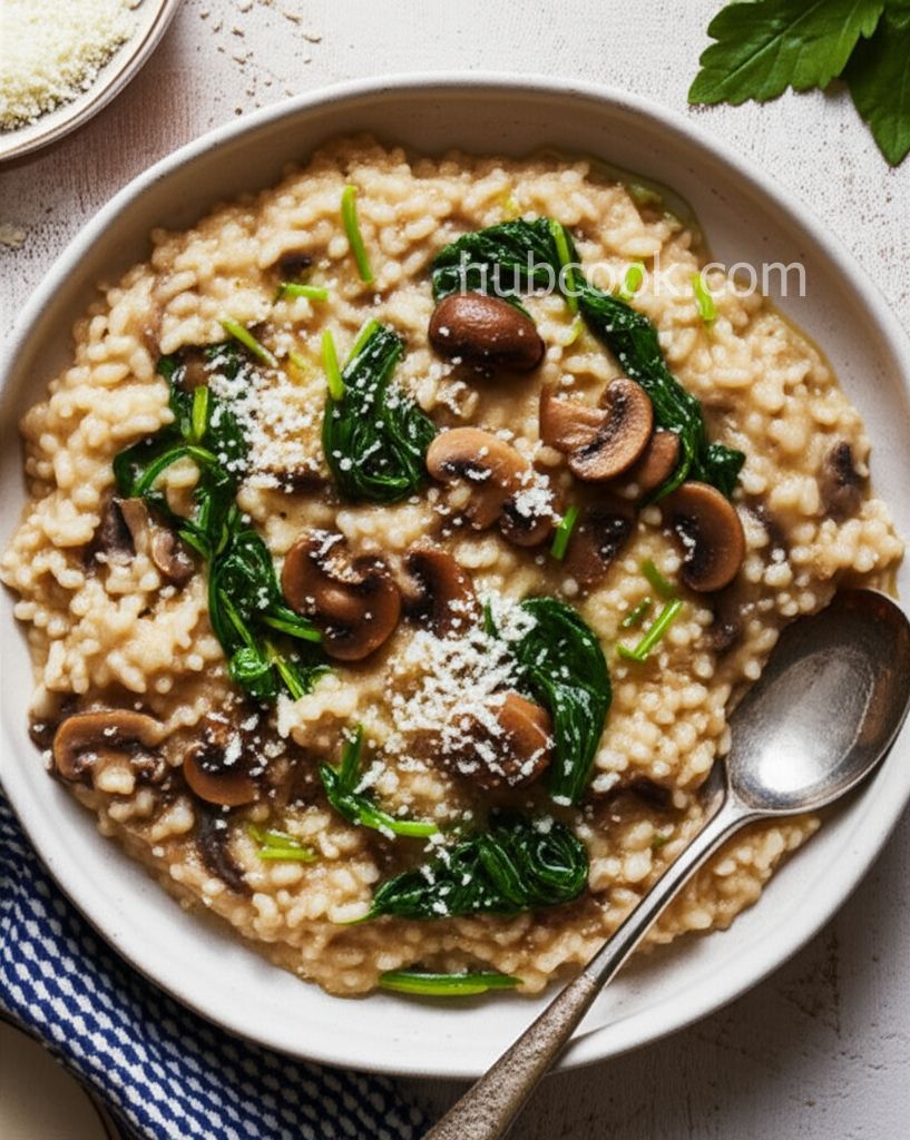 Italian Spinach-Mushroom Risotto