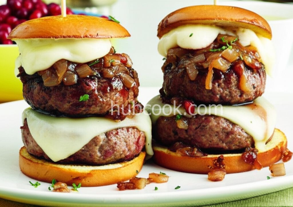 Stuffed Bison Burgers with Caramelized Figs and Shallots