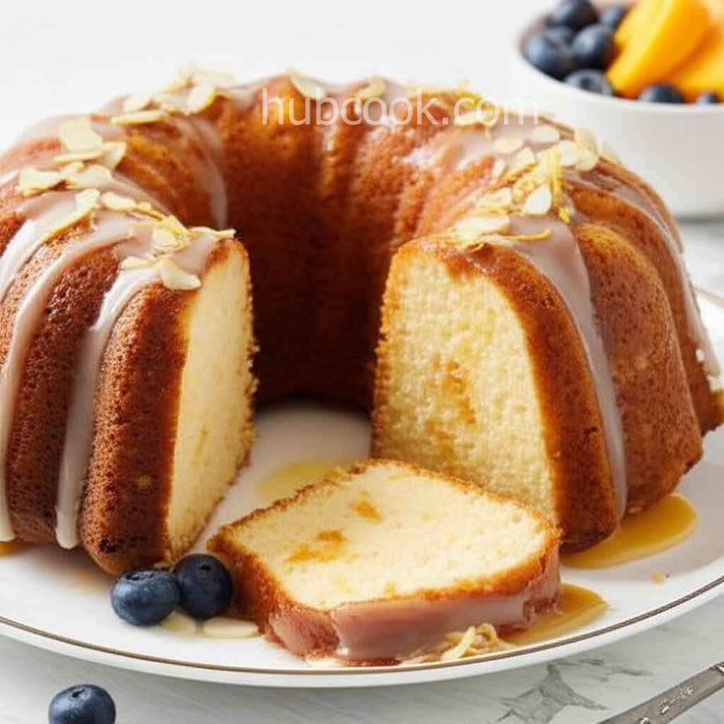 Apricot Brandy and Peach Schnapps Pound Cake