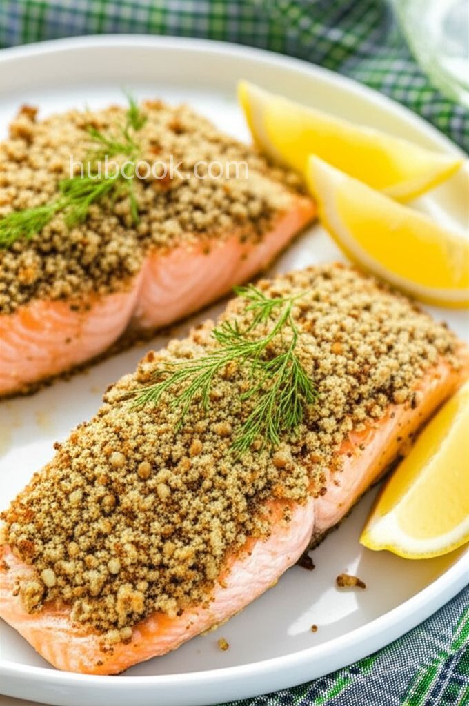 Crunchy Walnut-Crusted Salmon Fillets