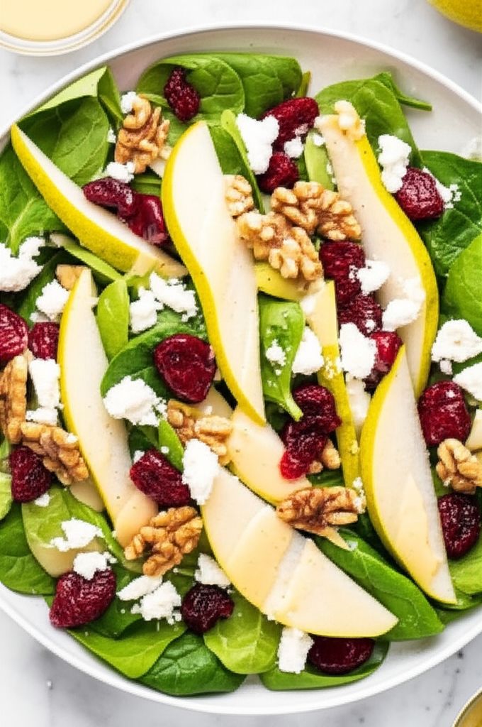 Fresh Pear and Cherry Salad with Vanilla Pear Vinaigrette