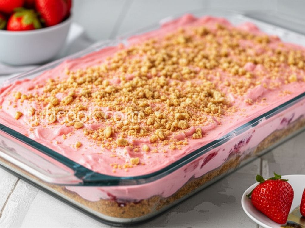 Frosty Strawberry Squares