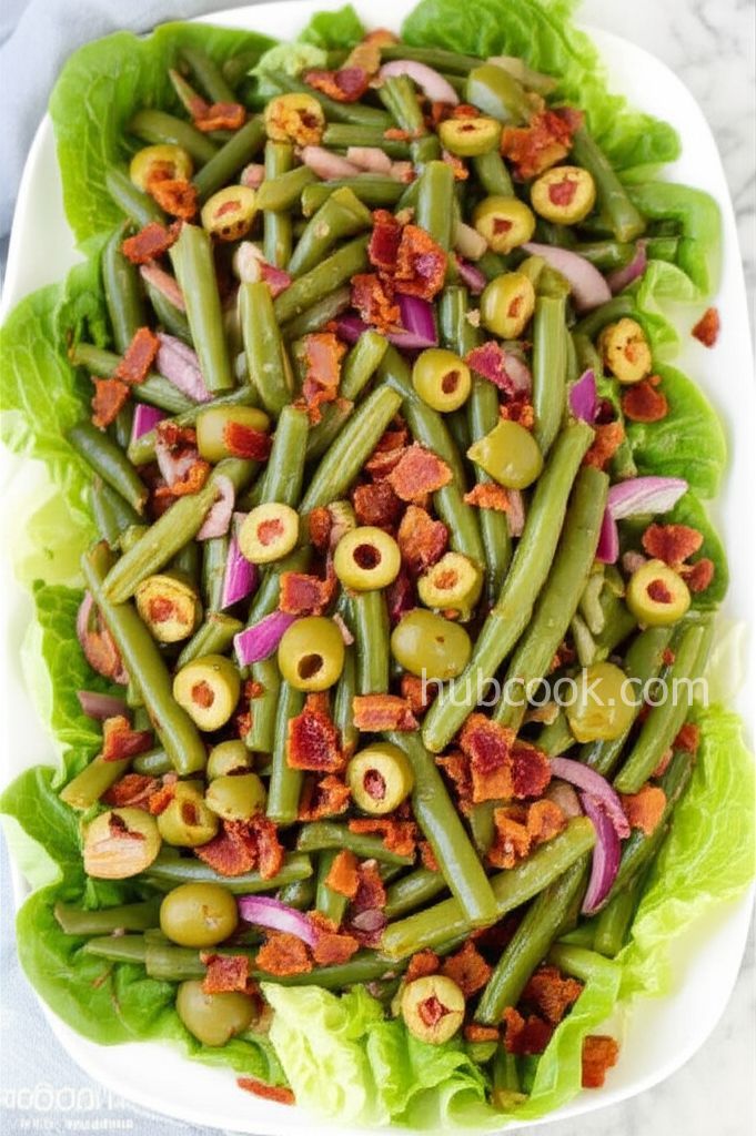 Green Bean and Stuffed Olive Salad