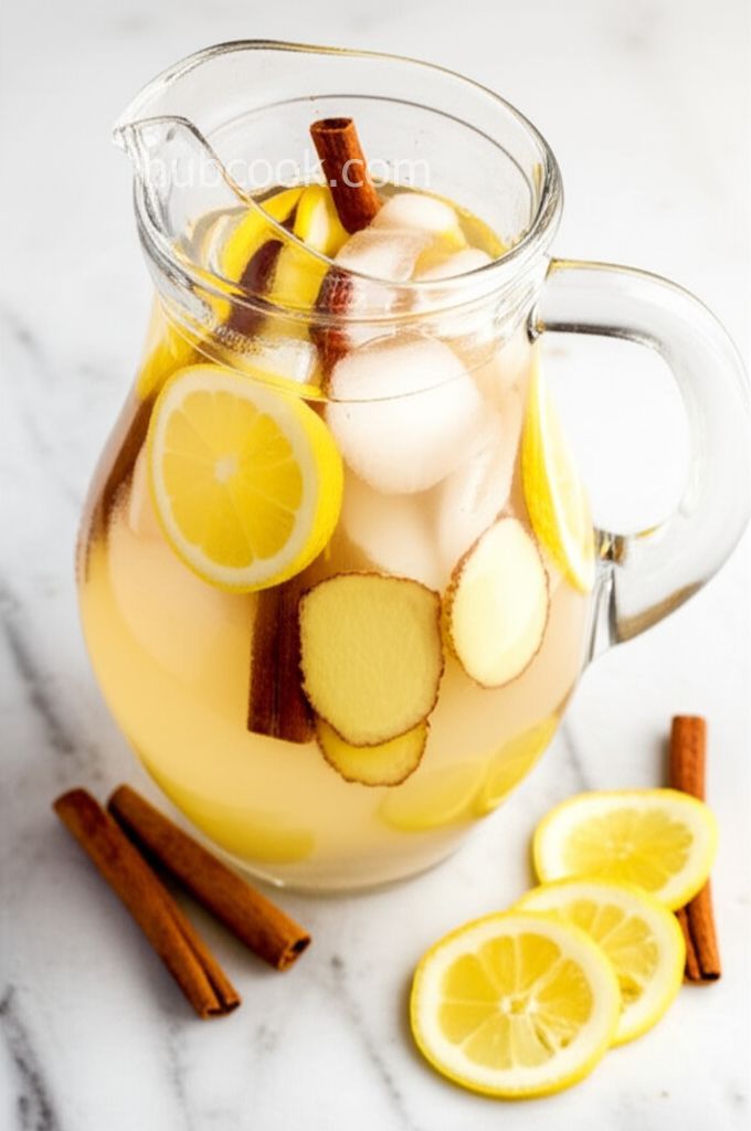 Lemon, Ginger, and Cinnamon Flavored Water