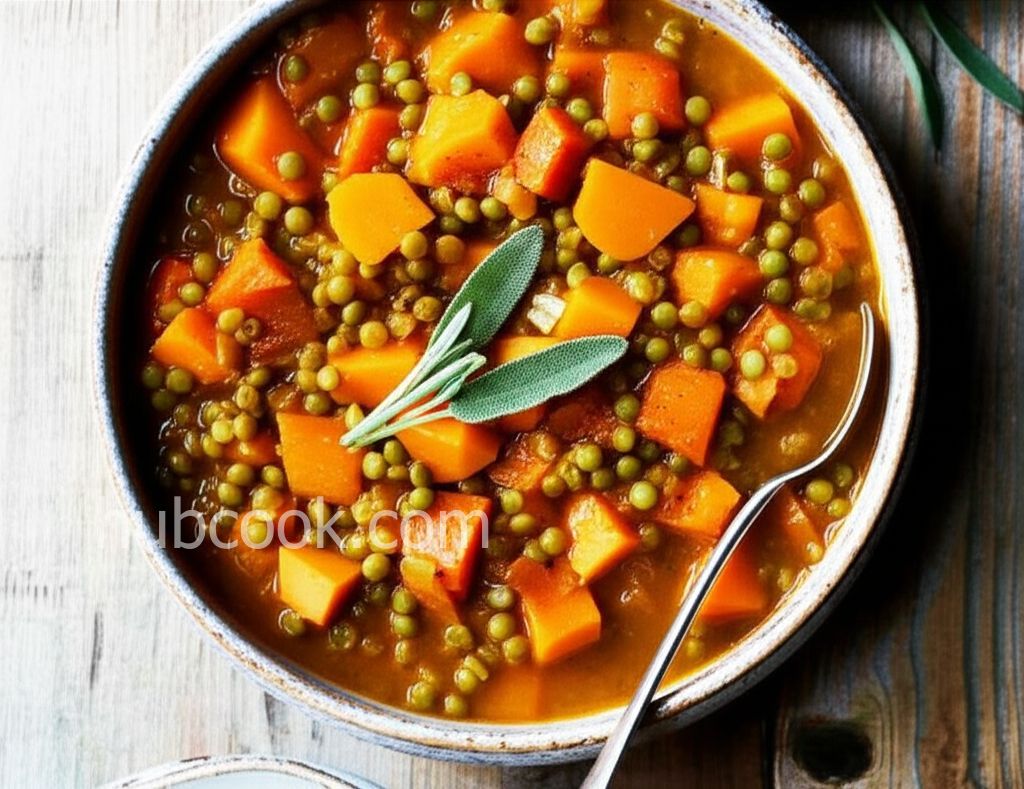 Vegan Butternut Squash and Lentil Stew in the Slow Cooker