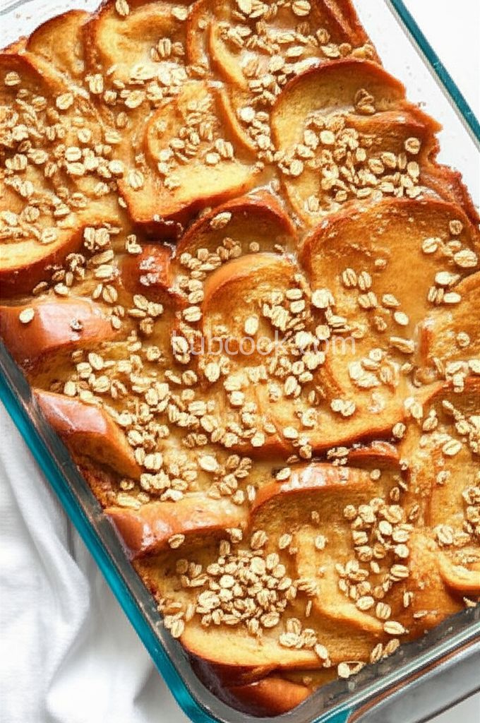 Baked French Toast With Maple Syrup and Granola