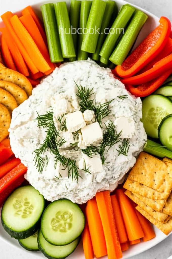 Dill, Feta and Garlic Cream Cheese Spread