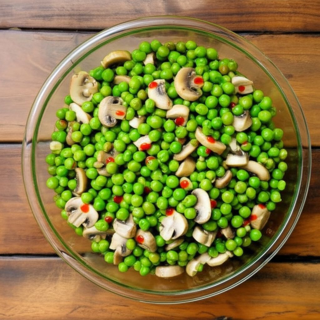 Ed's Secret Pea and Mushroom Salad