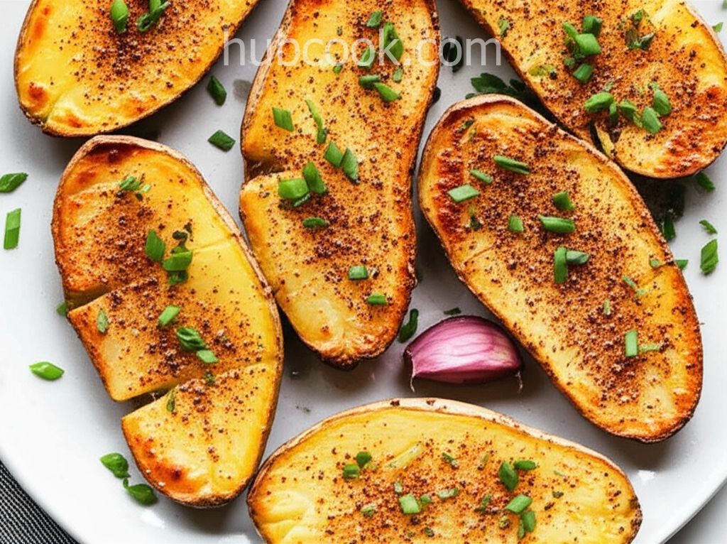 No-Fry Spicy Potato Skins